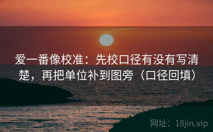 爱一番像校准:先校口径有没有写清楚,再把单位补到图旁(口径回填) 爱一番像校准:先校口径有没有写清楚,再把单位补到图旁(口径回填)